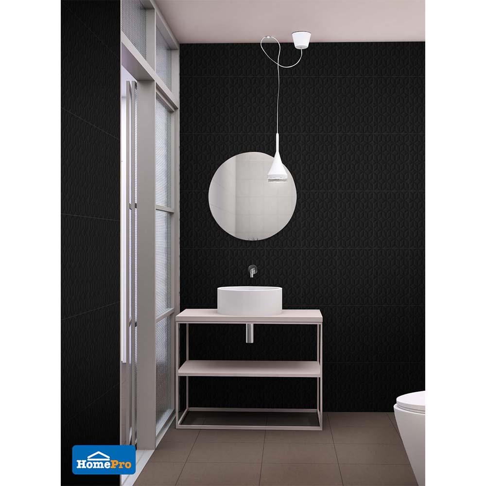 กระเบื้องผนัง 25x40 ซม. มิลเลอร์ แบล็ค