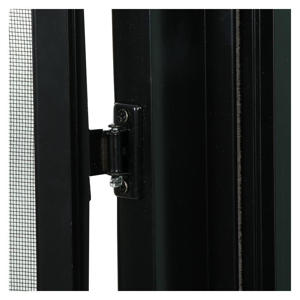 หน้าต่างบานเปิดกระทุ้ง อะลูมิเนียม มุ้ง WINDOW ASIA F10 80X50 ซม. สีดำ