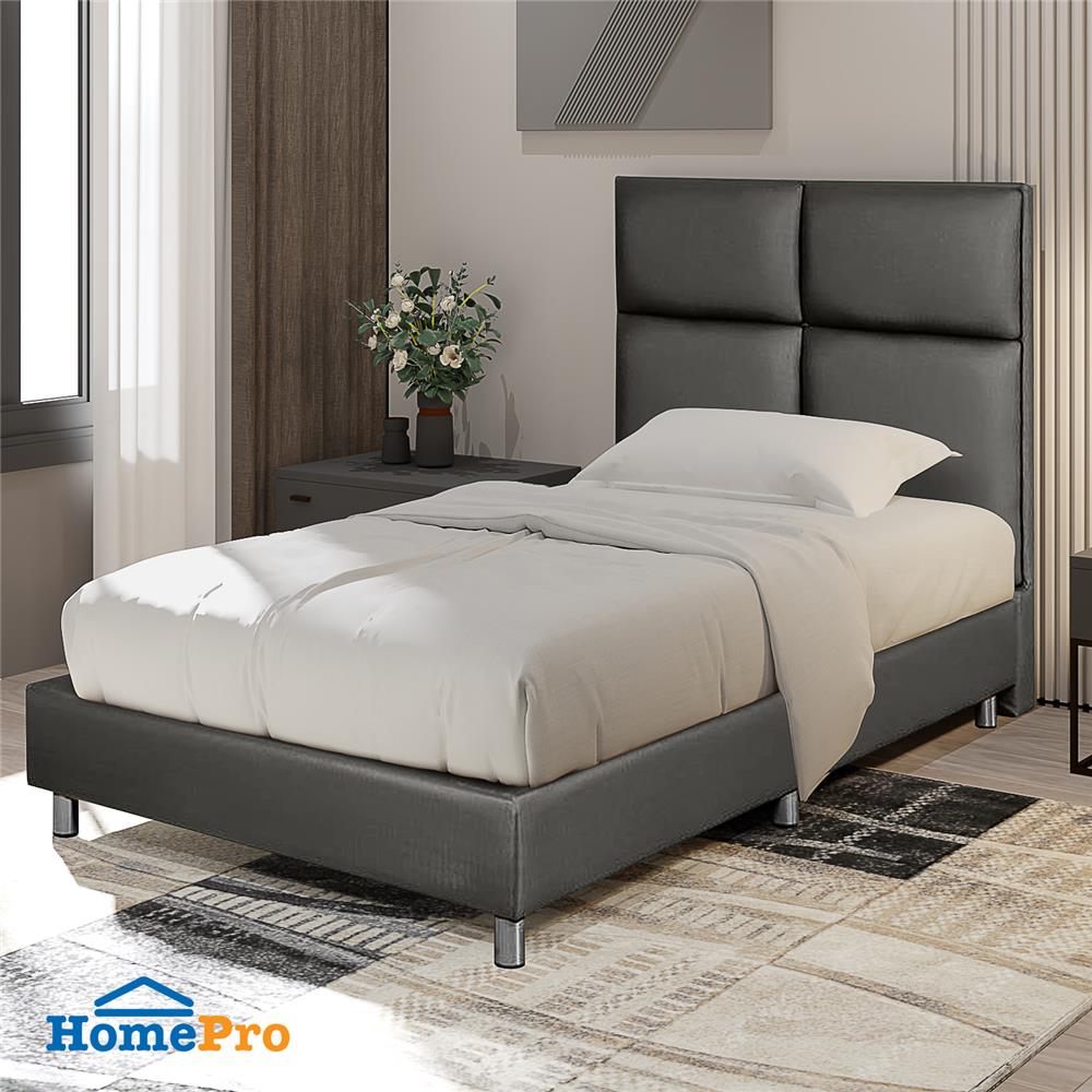 ฐานรองหัวเตียง 3.5 ฟุต HOME LIVING STYLE SQUARE สีเทาเข้ม