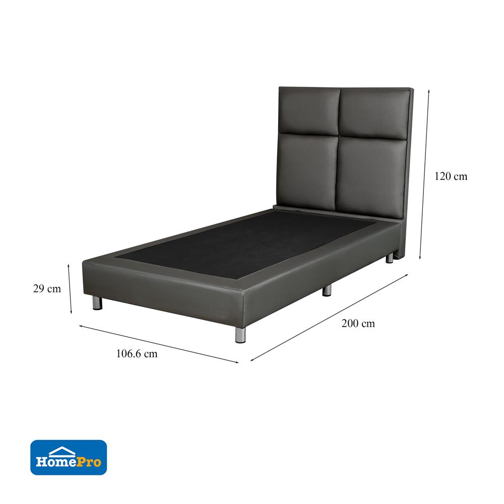 ฐานรองหัวเตียง 3.5 ฟุต HOME LIVING STYLE SQUARE สีเทาเข้ม