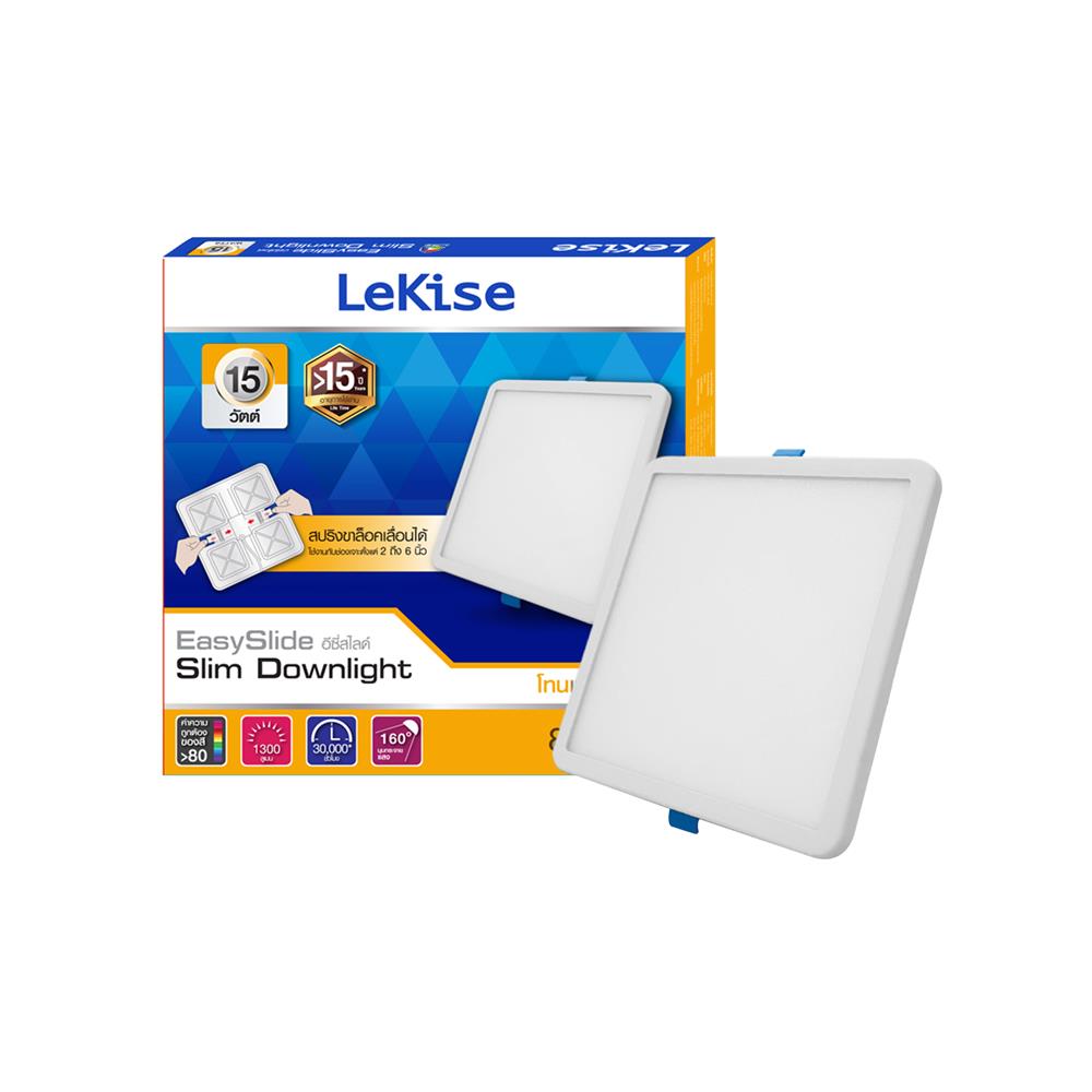 ดาวน์ไลท์ LED LEKISE FLXF 6 นิ้ว 15 วัตต์ WARM WHITE สีขาว