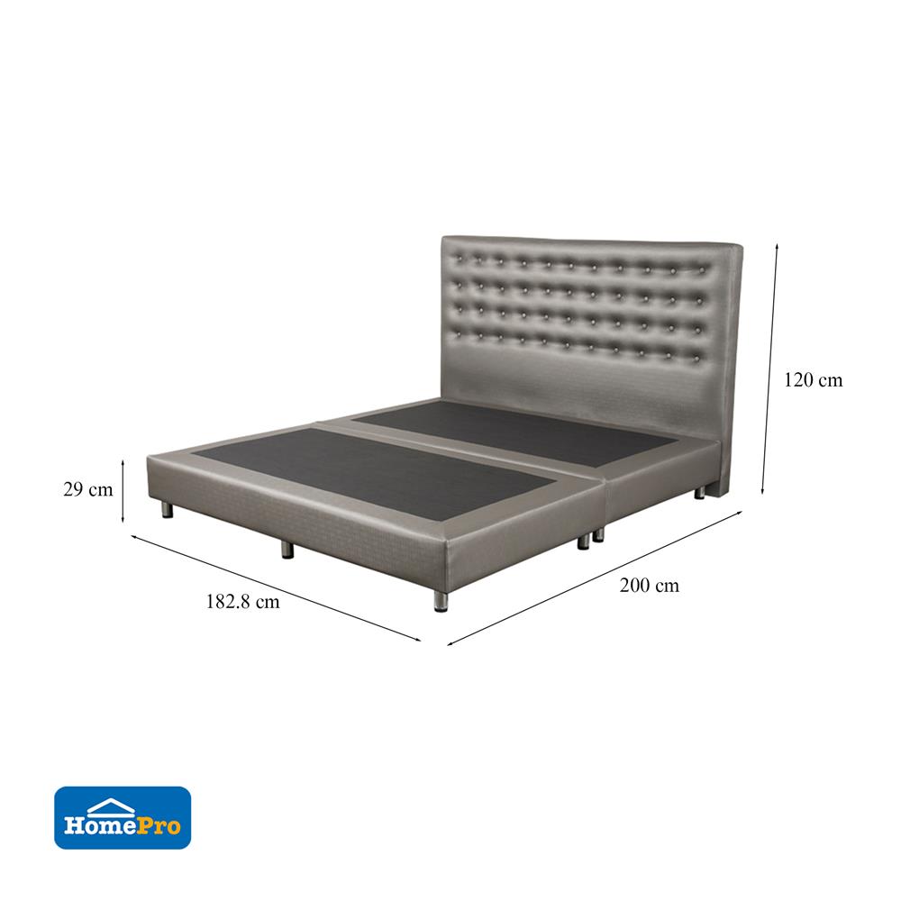 ฐานรองหัวเตียง 6 ฟุต HOME LIVING STYLE DIAMOND สีเทาอ่อน