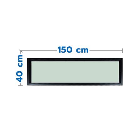 ช่องแสงหน้าต่าง อะลูมิเนียม WINDOW ASIA F10 150x40 ซม. สีดำ