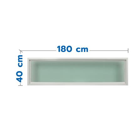 ช่องแสงหน้าต่าง อะลูมิเนียม WINDOW ASIA F10 180x40 ซม. สีขาว