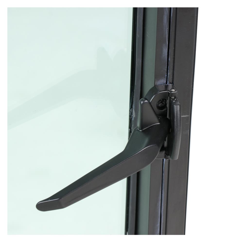 หน้าต่างบานเปิดเดี่ยว อะลูมิเนียม มุ้ง WINDOW ASIA F10  60X110 ซม. สีดำ