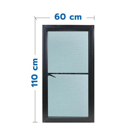 หน้าต่างบานเปิดเดี่ยว อะลูมิเนียม มุ้ง WINDOW ASIA F10  60X110 ซม. สีดำ