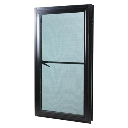 หน้าต่างบานเปิดเดี่ยว อะลูมิเนียม มุ้ง WINDOW ASIA F10  60X110 ซม. สีดำ_1