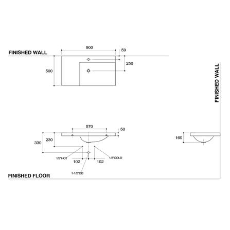 อ่างล้างหน้า เคาน์เตอร์ KOHLER K-45471X-ZW-0 สีขาว_2
