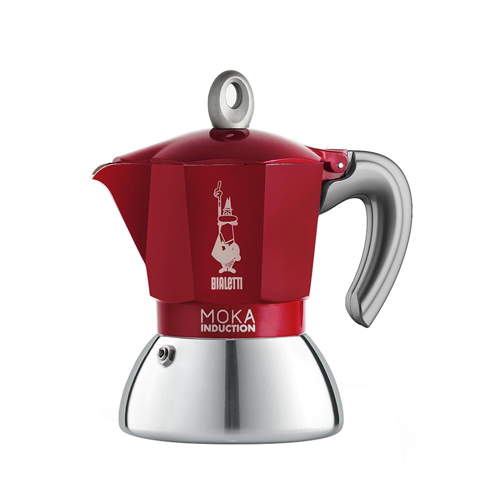 หม้อต้มกาแฟ BIALETTI NEW MOKA INDUCTION 4 CUPS สีแดง