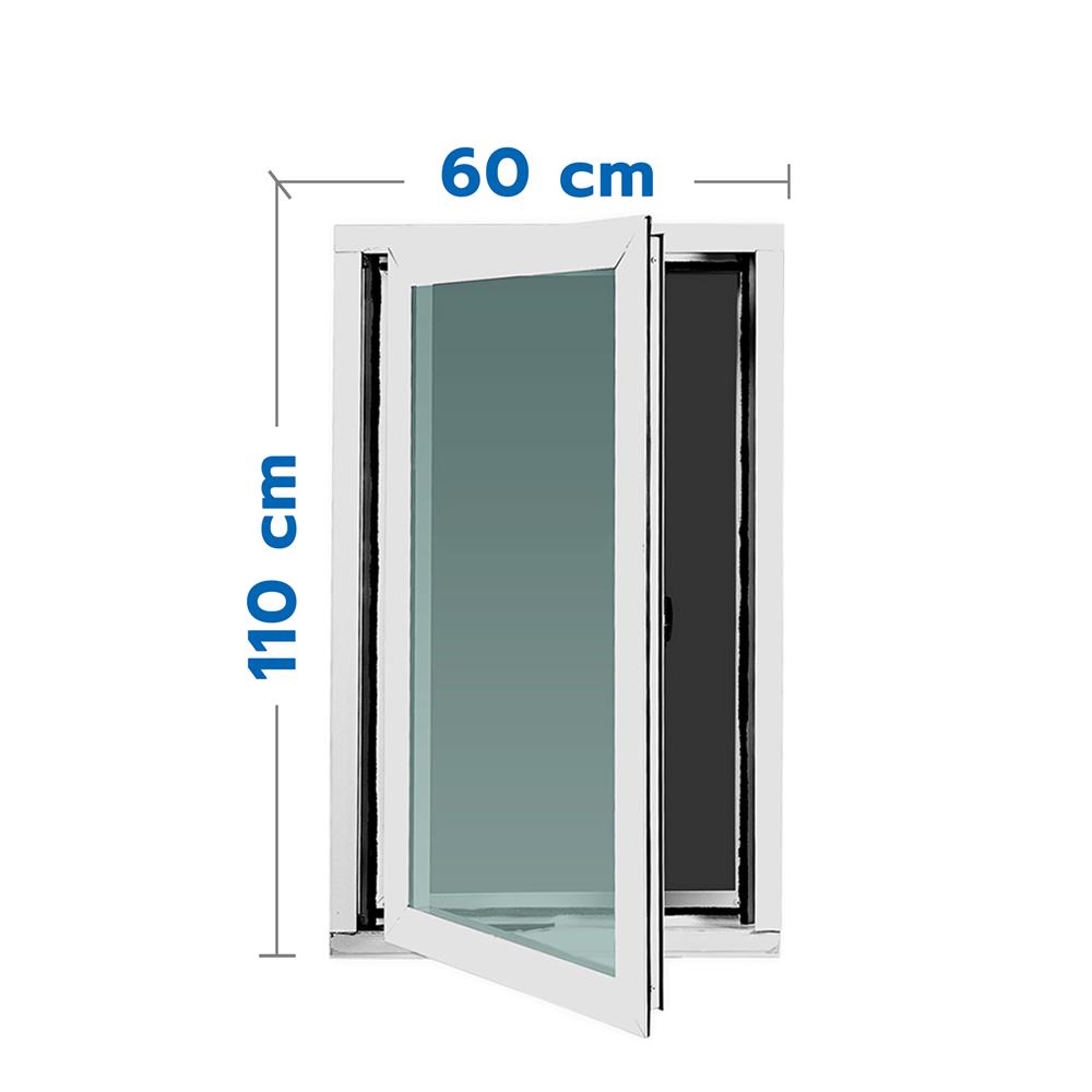 หน้าต่างบานเปิดเดี่ยว อะลูมิเนียม มุ้ง WINDOW ASIA F10 60X110 ซม. สีขาว