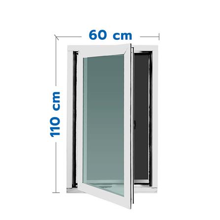 หน้าต่างบานเปิดเดี่ยว อะลูมิเนียม มุ้ง WINDOW ASIA F10 60X110 ซม. สีขาว