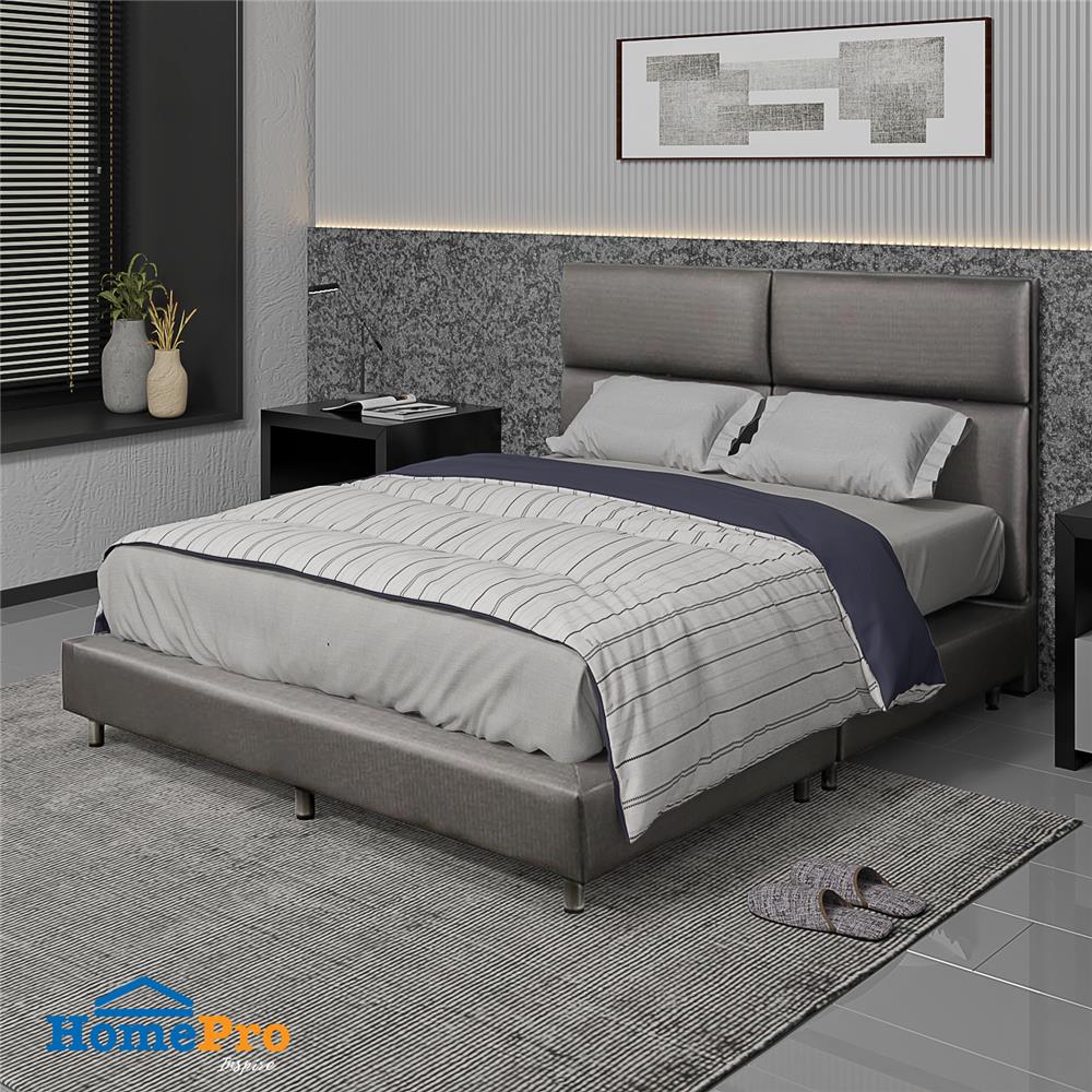 ฐานรองหัวเตียง 6 ฟุต HOME LIVING STYLE SQUARE สีเทาเข้ม