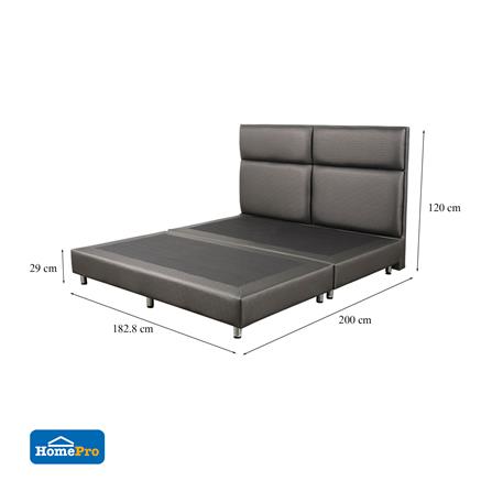 ฐานรองหัวเตียง 6 ฟุต HOME LIVING STYLE SQUARE สีเทาเข้ม_6