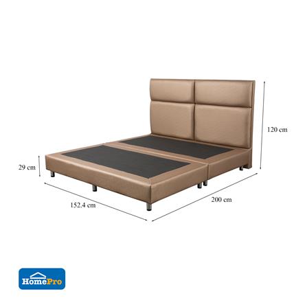 ฐานรองหัวเตียง 5 ฟุต HOME LIVING STYLE SQUARE สีน้ำตาลอ่อน_6