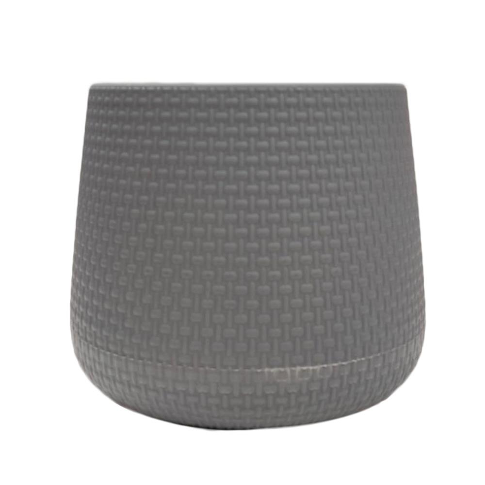 กระถางพลาสติก SPRING NELLA 13 ซม. สีเทา