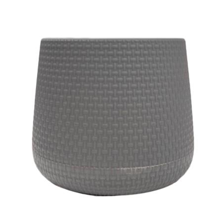 กระถางพลาสติก SPRING NELLA 13 ซม. สีเทา