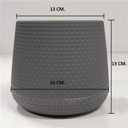 กระถางพลาสติก SPRING NELLA 13 ซม. สีเทา_4