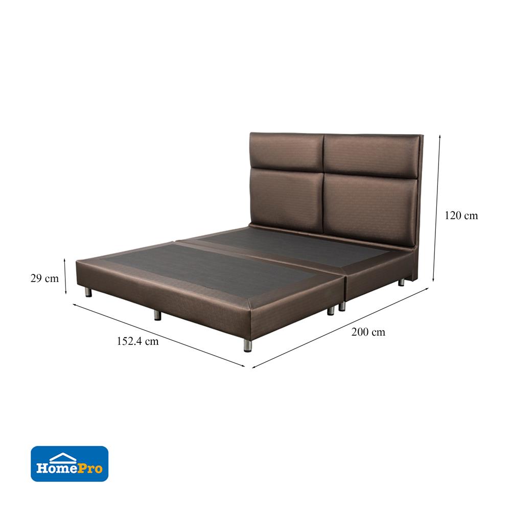 ฐานรองหัวเตียง 5 ฟุต HOME LIVING STYLE SQUARE สีน้ำตาลเข้ม