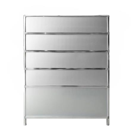 ตู้รองเท้าอะลูมิเนียม 5 ชั้น MKF MK555 สีเงิน_2