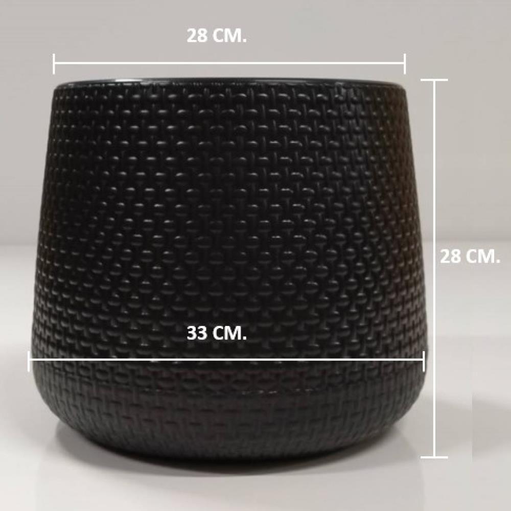กระถางพลาสติก SPRING NELLA 28 ซม. สีดำ