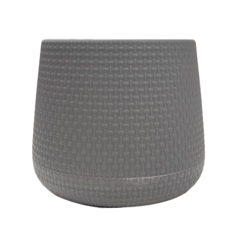 กระถางพลาสติก SPRING NELLA 17 ซม. สีเทา