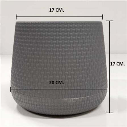 กระถางพลาสติก SPRING NELLA 17 ซม. สีเทา_4