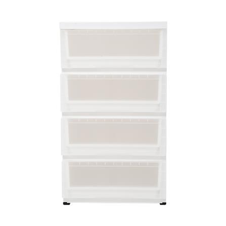 ตู้ลิ้นชัก 4 ชั้น มีล้อ STACKO MONO 43x43x76 ซม. สีขาว_1