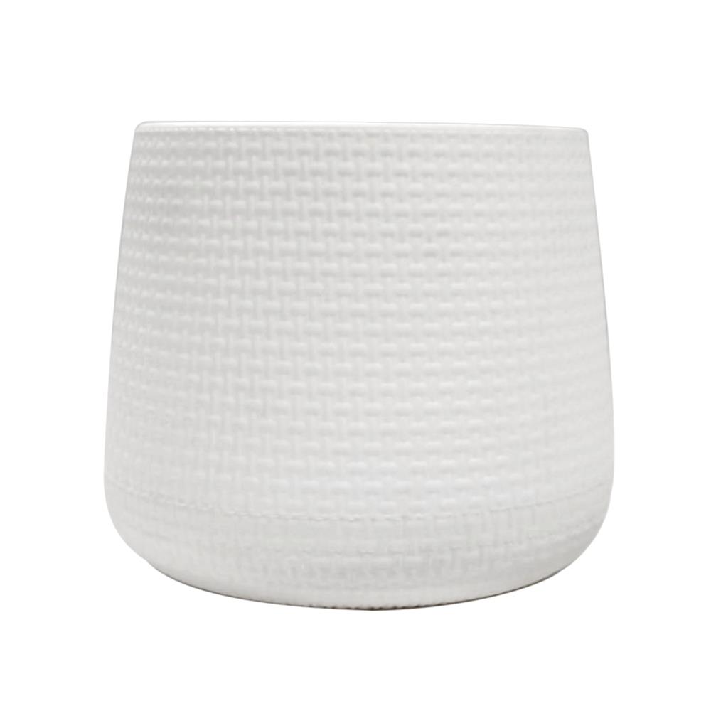 กระถางพลาสติก SPRING NELLA 13 ซม. สีขาว