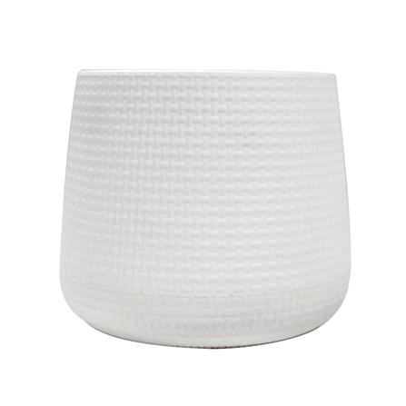 กระถางพลาสติก SPRING NELLA 13 ซม. สีขาว_0