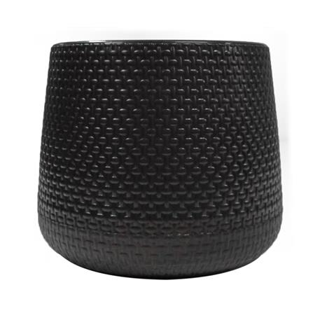 กระถางพลาสติก SPRING NELLA 23 ซม. สีดำ