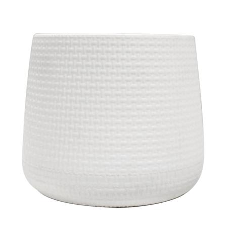 กระถางพลาสติก SPRING NELLA 23 ซม. สีขาว