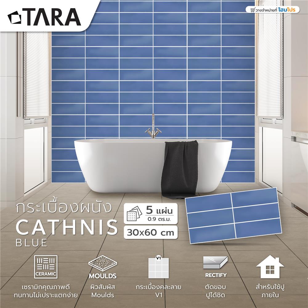 กระเบื้องผนัง 30x60 ซม. แคทนิส บลู 0.9M2