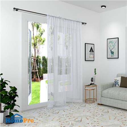 ผ้าม่านโปร่งสอดหู HOME LIVING STYLE RAIN 160X250 ซม. สีขาว_5