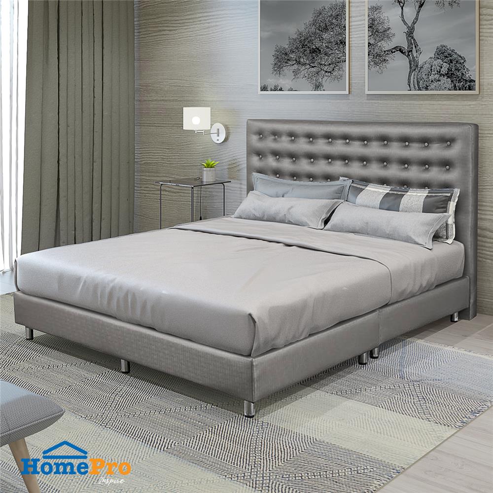 ฐานรองหัวเตียง 5 ฟุต HOME LIVING STYLE DIAMOND สีเทาอ่อน