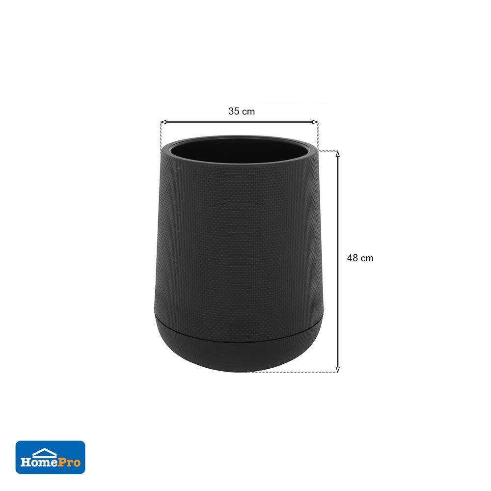 กระถางพลาสติก SPRING NELLA 35 ซม. สีดำ