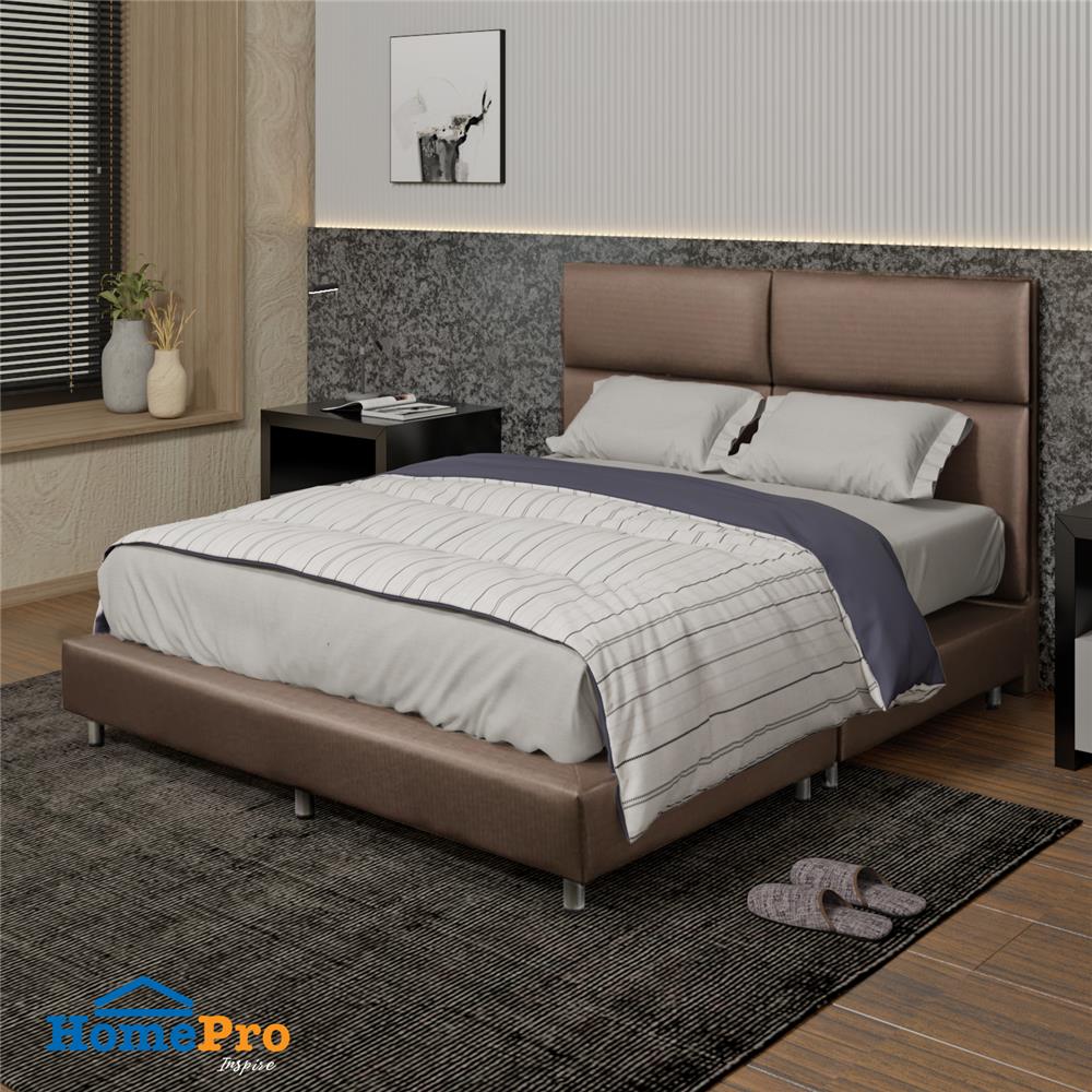 ฐานรองหัวเตียง 6 ฟุต HOME LIVING STYLE SQUARE สีน้ำตาลเข้ม