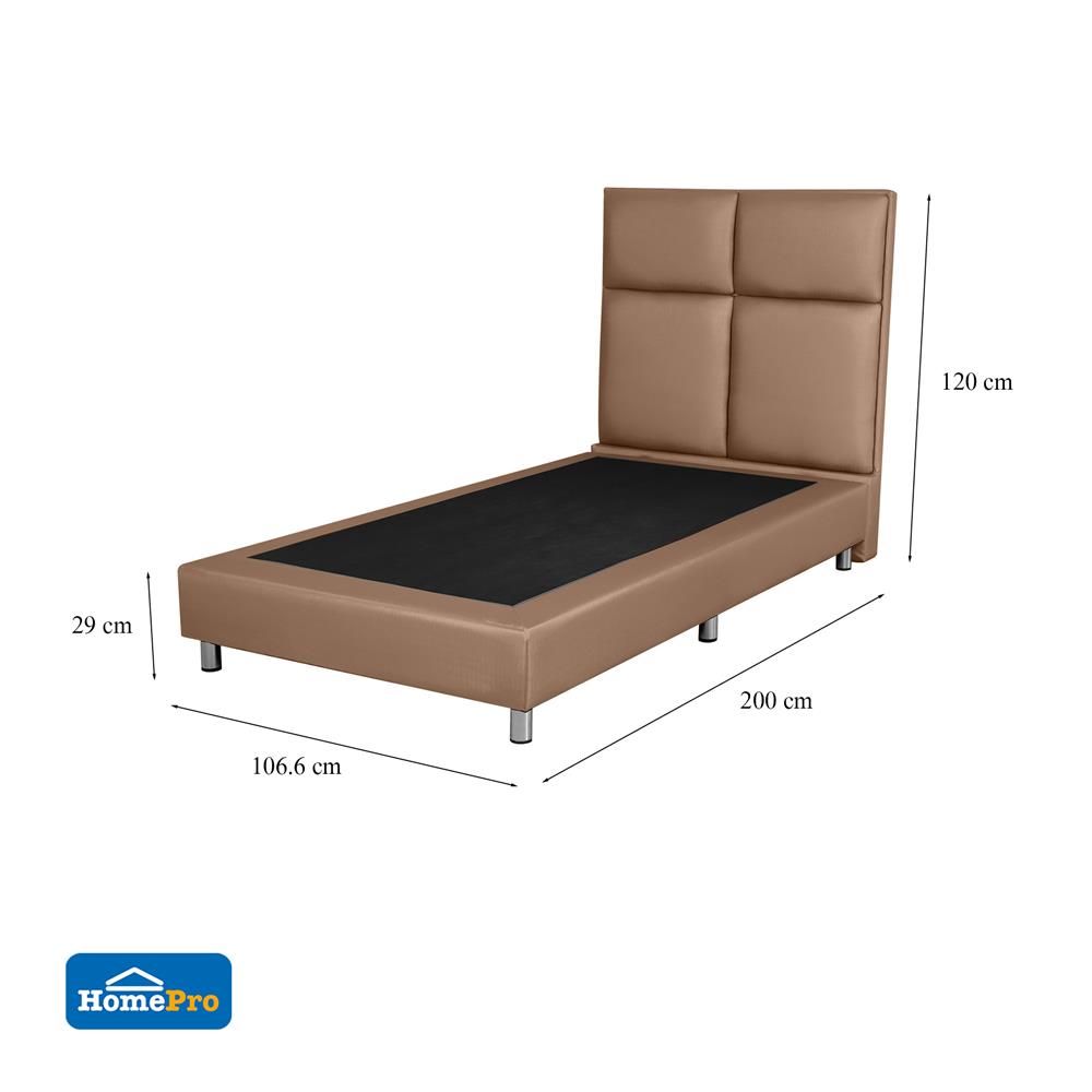 ฐานรองหัวเตียง 3.5 ฟุต HOME LIVING STYLE SQUARE สีน้ำตาลอ่อน