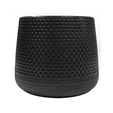 กระถางพลาสติก SPRING NELLA 17 ซม. สีดำ