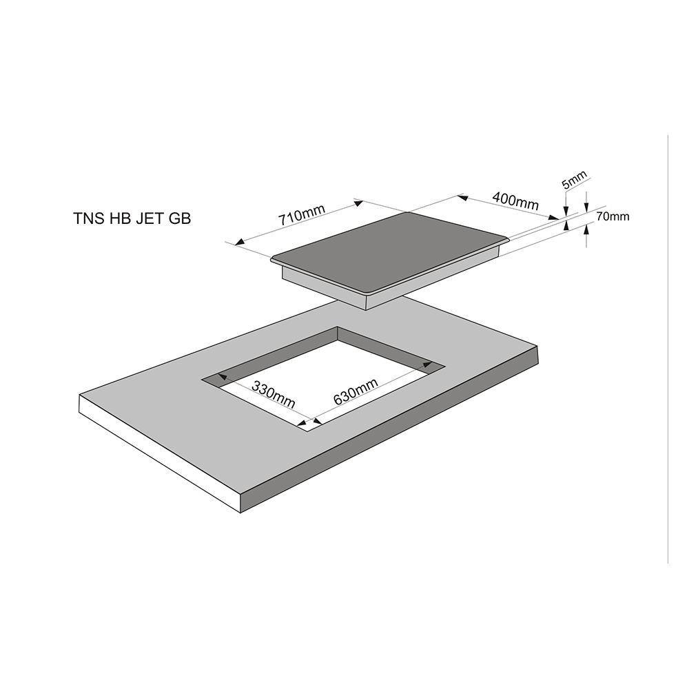 เตาฝังแก๊ส TECNOSTAR HBJETSS 71 ซม.
