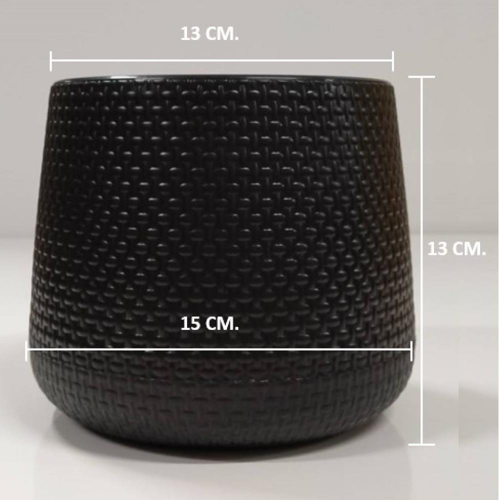 กระถางพลาสติก SPRING NELLA 13 ซม. สีดำ