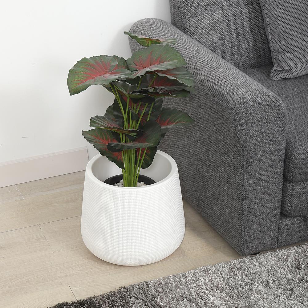 กระถางพลาสติก SPRING NELLA 28 ซม. สีขาว