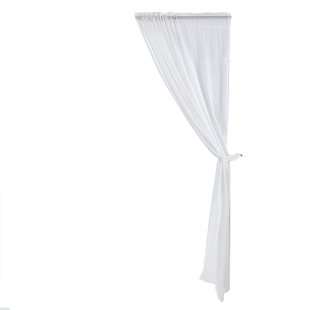 ผ้าม่านโปร่งสอดหู HOME LIVING STYLE RAIN 160X160 ซม. สีขาว