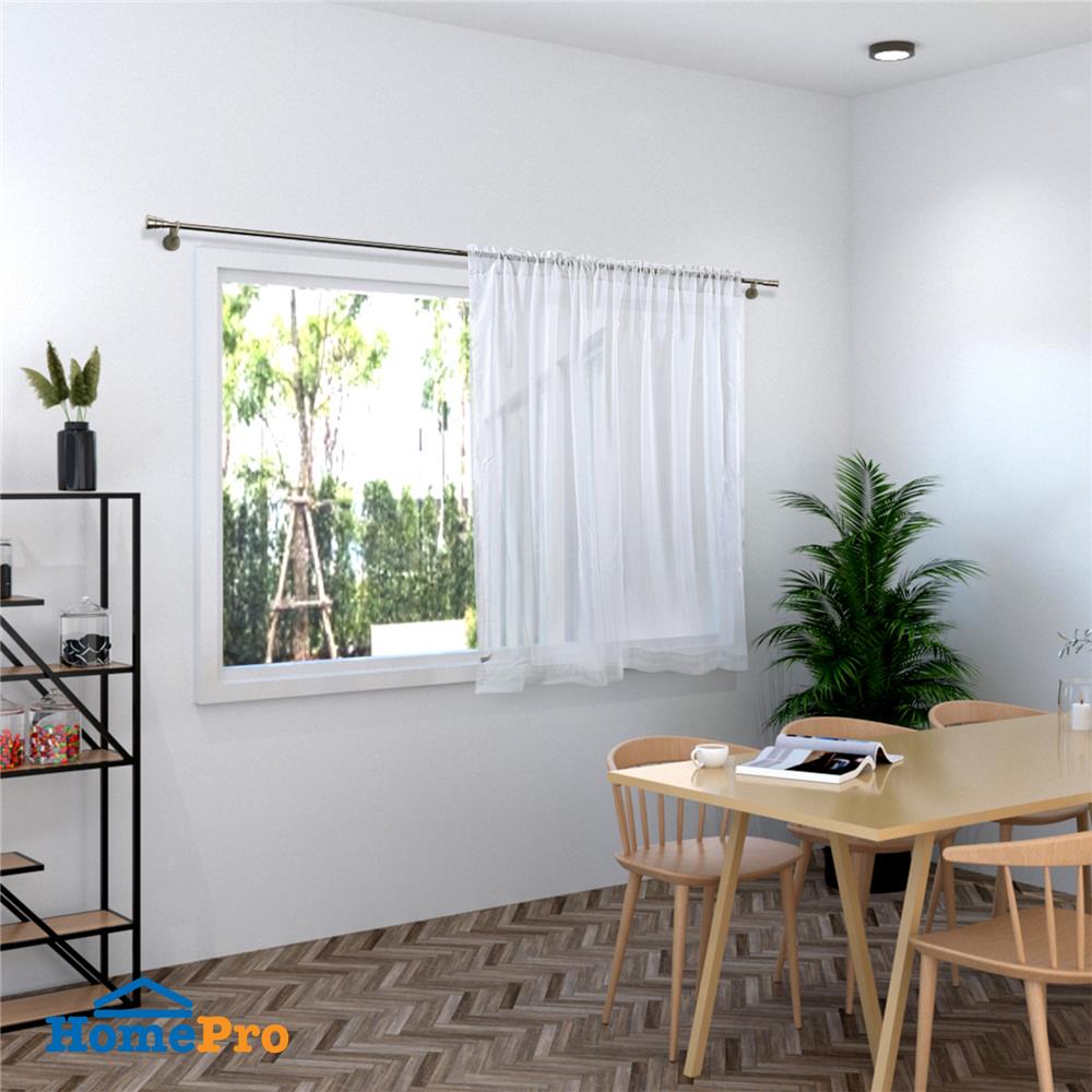 ผ้าม่านโปร่งสอดหู HOME LIVING STYLE RAIN 160X160 ซม. สีขาว