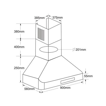 เครื่องดูดควันกระโจม TECNOPLUS HDZEUS1 90 ซม._1