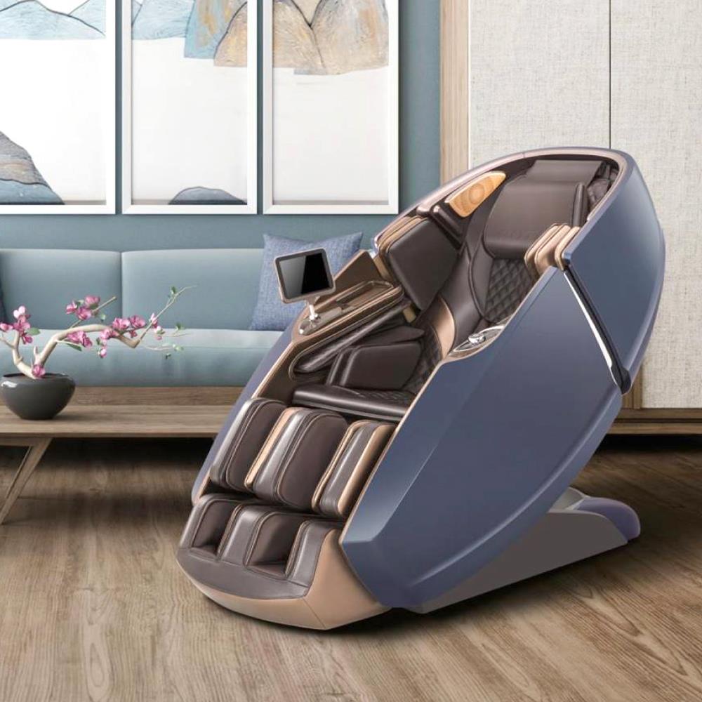 เก้าอี้นวดไฟฟ้า AMAXS ROBO 8989 สีน้ำเงิน/น้ำตาล