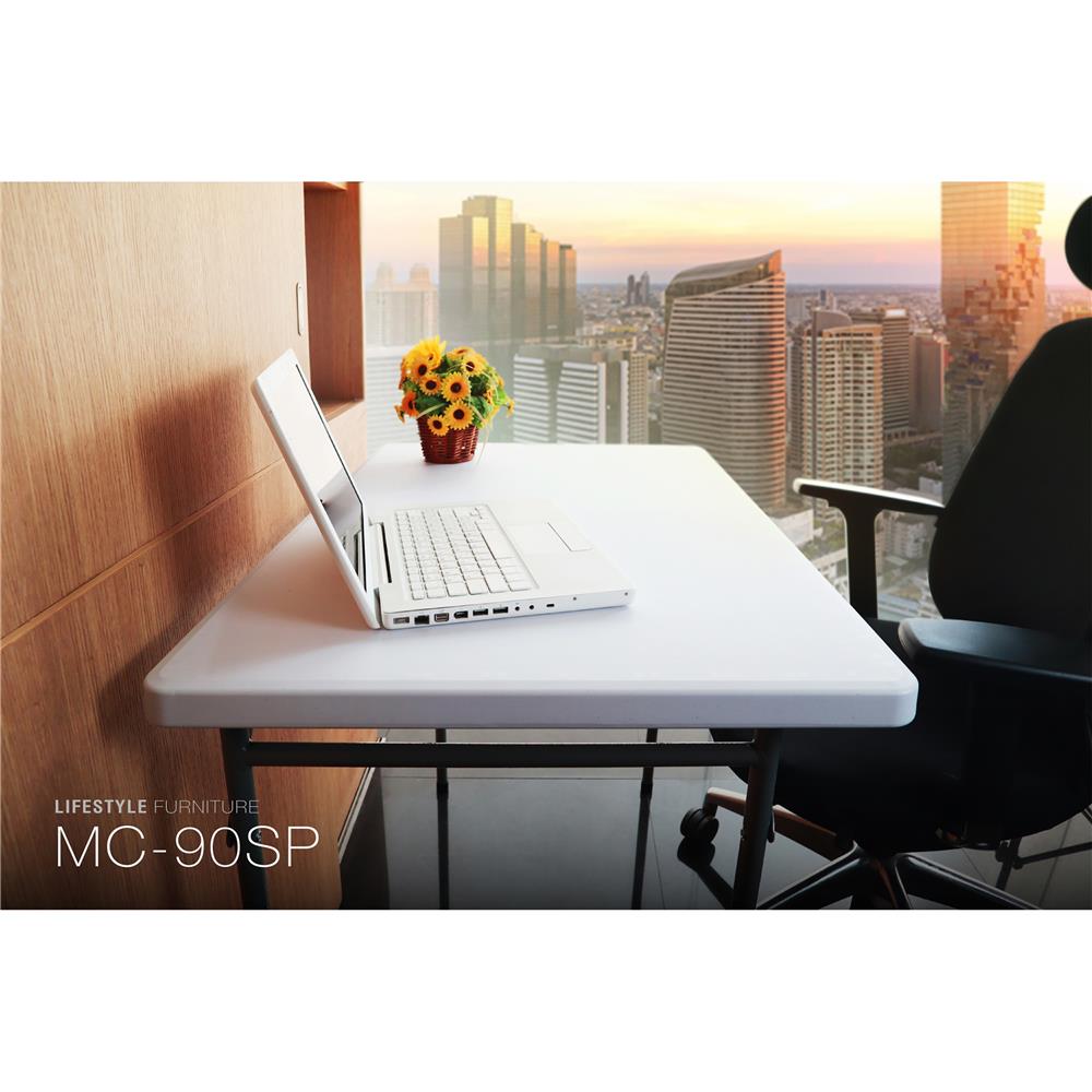 โต๊ะพับอเนกประสงค์ MC MC-90SP 90 ซม. สีขาว