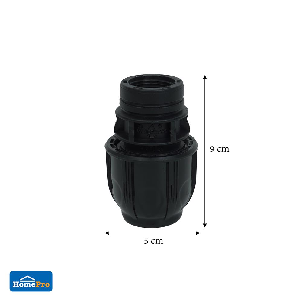 ข้อต่อตรงสวมล็อก PE เกลียวใน SPRING 25 มม.X3/4 นิ้ว