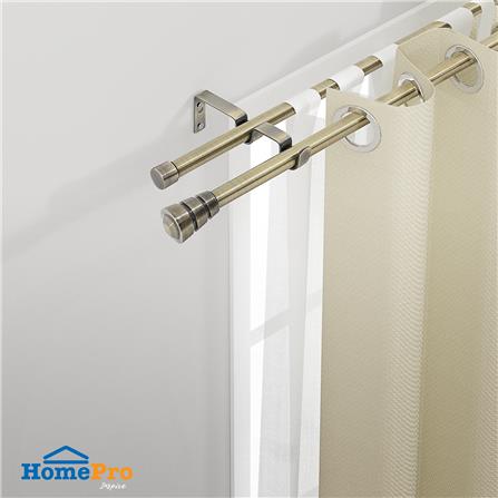 ราง 2 ชั้น ยืดหด HOME LIVING STYLE REEVER 120-210 ซม. สีทองเหลือง_4