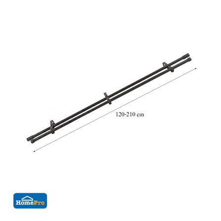 ราง 2 ชั้น ยืดหด HOME LIVING STYLE CANDERA 120-210 ซม. สีน้ำตาลเข้ม_5