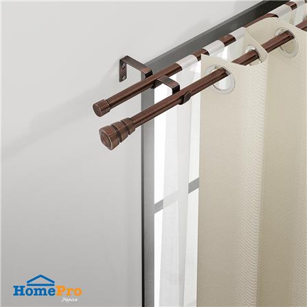 ราง 2 ชั้น ยืดหด HOME LIVING STYLE REEVER 180-310 ซม. สีน้ำตาล_4